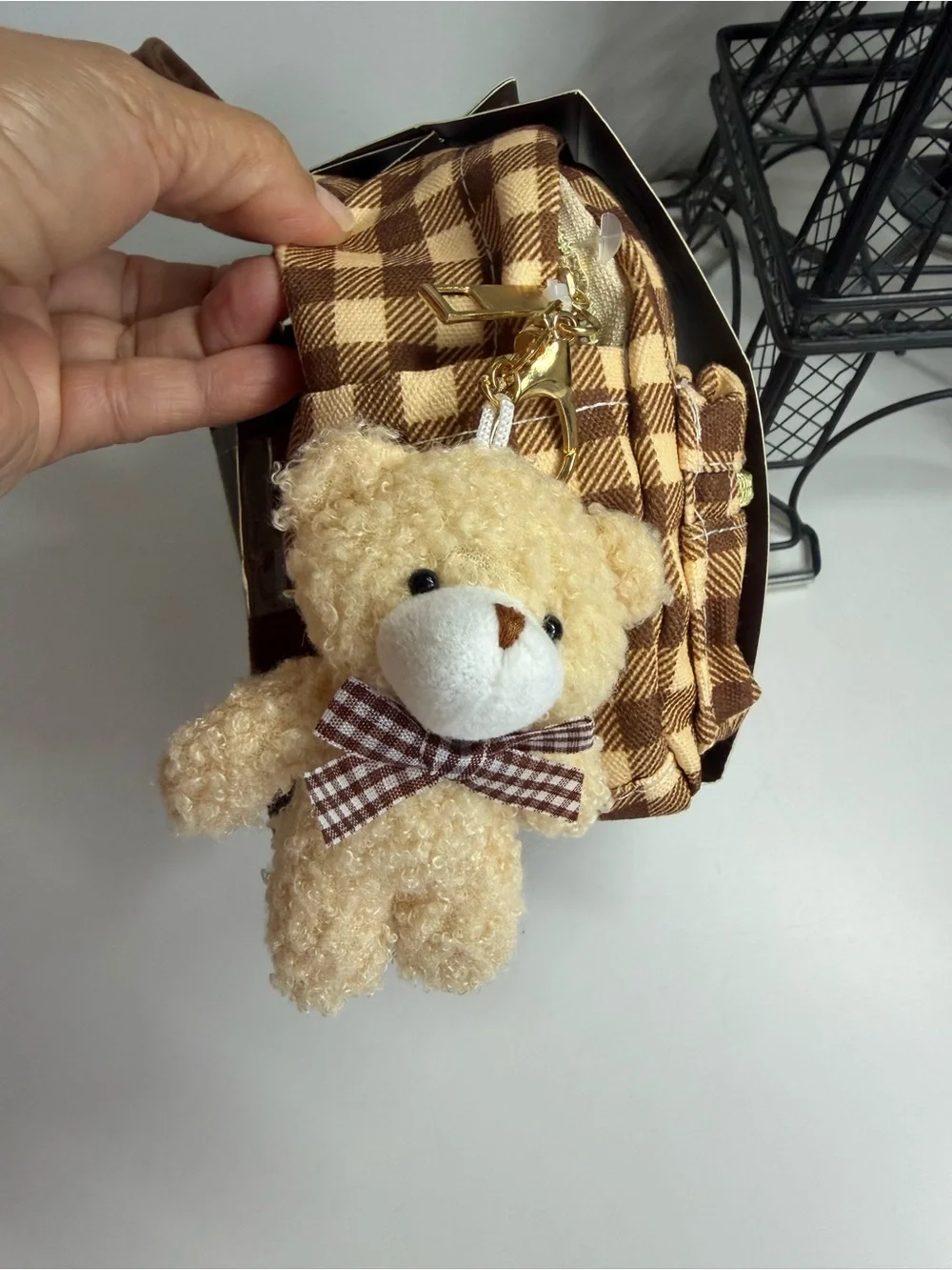 Mini backpack plaid Glam Pack Makeup Kit